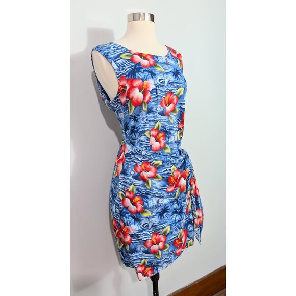 Ky's International Fashion Hibiscus Print Sarong Dress - Picture 6 of 7